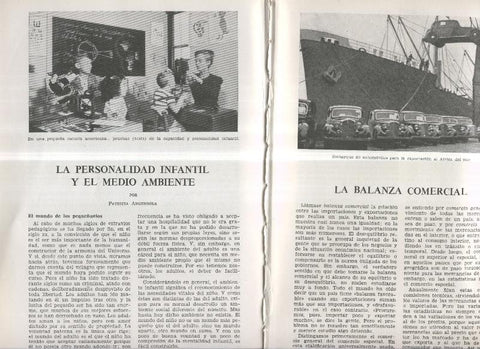 La balanza comercial y La personalidad infantil y el medio ambiente por Patricia Argensola