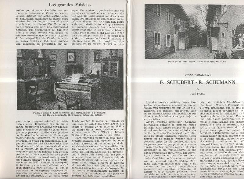 Vidas paralelas: Schubert y Schumann por Jose Subira