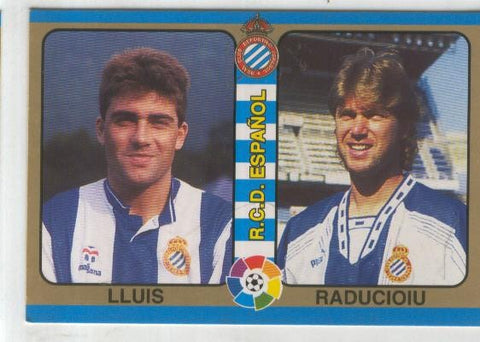 Cromos: Futbol Total Liga 95: R.C.D.Español numero 160: LLuis y Raducioiu