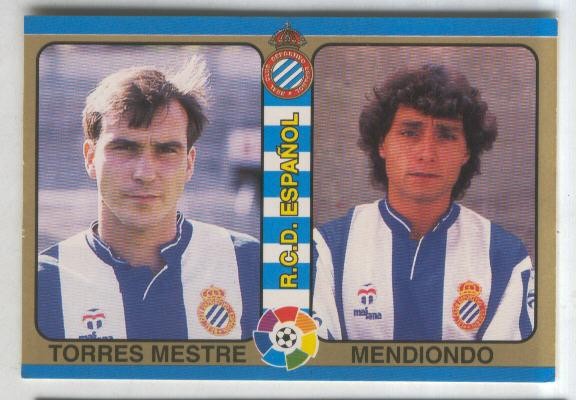 Cromos: Futbol Total Liga 95: R.C.D.Español numero 155: Torres Mestre y Mendiondo