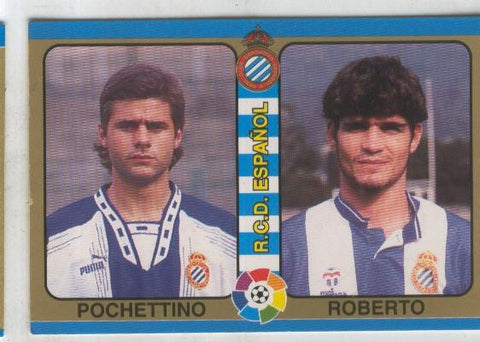 Cromos: Futbol Total Liga 95: R.C.D.Español numero 156: Pochettino y Roberto
