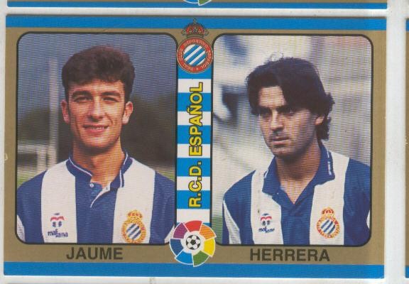 Cromos: Futbol Total Liga 95: R.C.D.Español numero 159: Jaume y Herrera