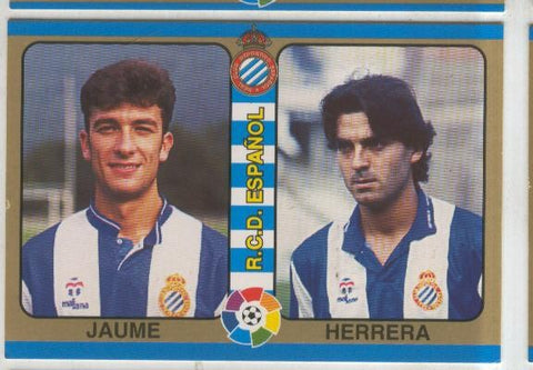 Cromos: Futbol Total Liga 95: R.C.D.Español numero 159: Jaume y Herrera