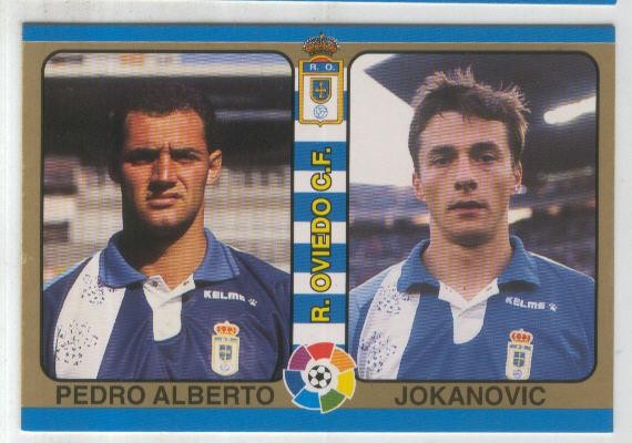 Cromos: Futbol Total Liga 95: R.Oviedo C.F. numero 077: Pedro Alberto y Jokanovic