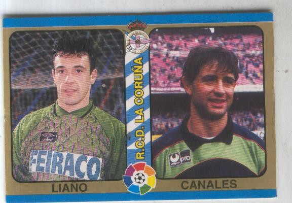 Cromos: Futbol Total Liga 95: R.C.D.La Coruña numero 010: Liaño y Canales