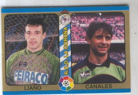 Cromos: Futbol Total Liga 95: R.C.D.La Coruña numero 010: Liaño y Canales