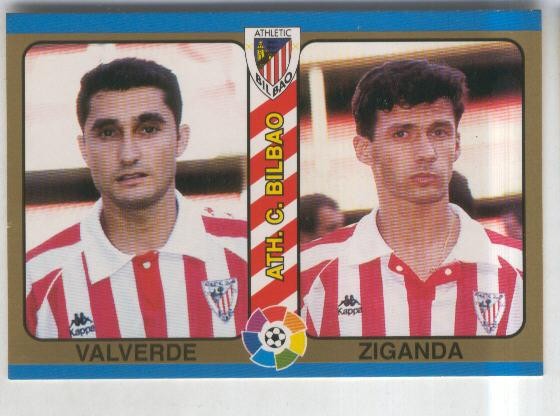 Cromos: Futbol Total Liga 95: Ath.C.Bilbao numero 045: Valverde y Ziganda