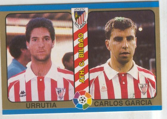 Cromos: Futbol Total Liga 95: Ath.C.Bilbao numero 044: Urrutia y Carlos Garcia