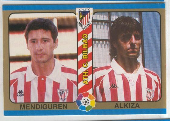Cromos: Futbol Total Liga 95: Ath.C.Bilbao numero 042: Mendiguren y Alkiza
