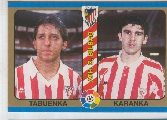 Cromos: Futbol Total Liga 95: Ath.C.Bilbao numero 041: Tabuenka y Karanka