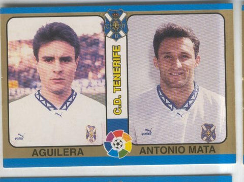 Cromos: Futbol Total Liga 95: C.D.Tenerife numero 083: Aguilera y Antonio Mata