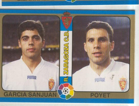 Cromos: Futbol Total Liga 95: R.Zaragoza C.D. numero 025: Garcia Sanjuan y Poyet
