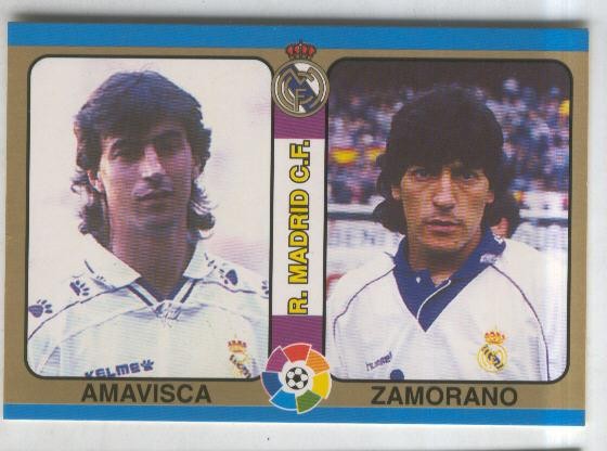 Cromos: Futbol Total Liga 95: R.Madrid C.F. numero 036: Amavisca y Zamorano
