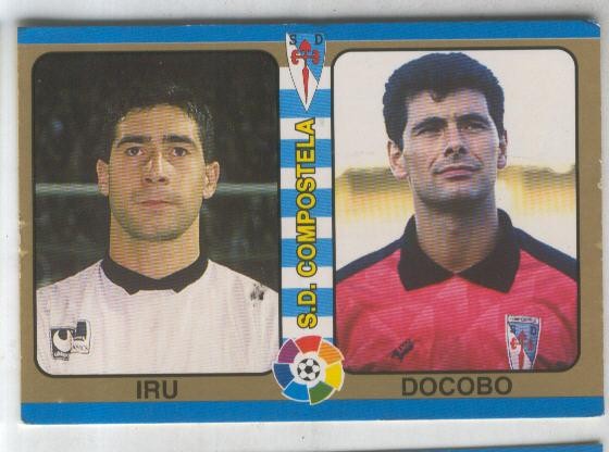 Cromos: Futbol Total Liga 95: S.D.Compostela. numero 172: Iru y Docobo
