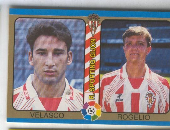 Cromos: Futbol Total Liga 95: R.Sporting Gijon. numero 122: Velasco y Rogelio