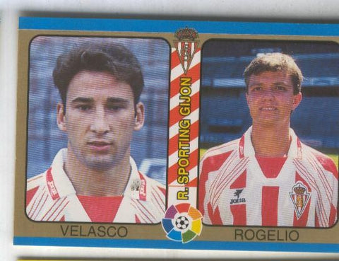 Cromos: Futbol Total Liga 95: R.Sporting Gijon. numero 122: Velasco y Rogelio
