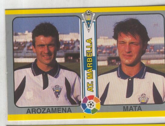 Cromos: Futbol Total Liga 95: At. Marbella. numero 249: Arozamena y Mata