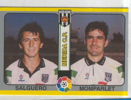 Cromos: Futbol Total Liga 95: Merida C.P. numero 230: Salguero y Momparlet