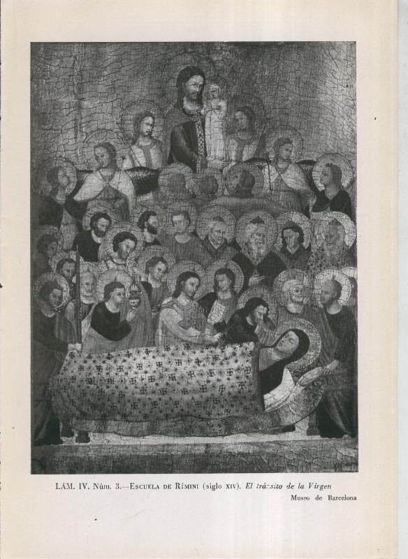 La coleccion Cambo, lamina 04: Escuela de Rimini: El transito de la Virgen