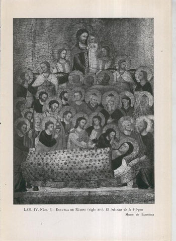 La coleccion Cambo, lamina 04: Escuela de Rimini: El transito de la Virgen