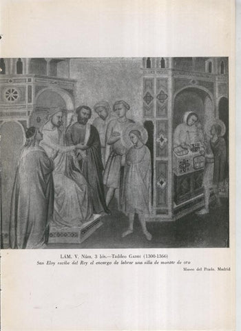 La coleccion Cambo, lamina 05: Taddeo Gaddi: San Eloy recibe del Rey