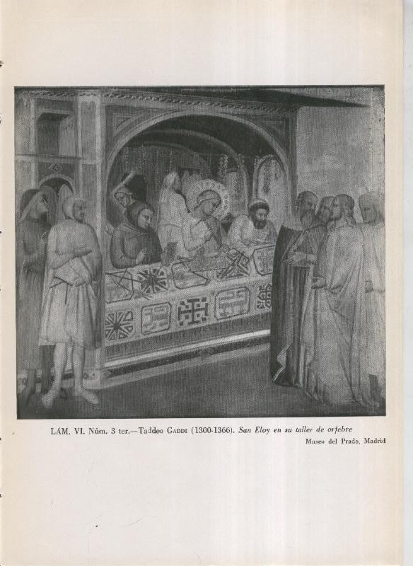 La coleccion Cambo, lamina 06: Taddeo Gaddi: San Eloy en su taller de orfebre