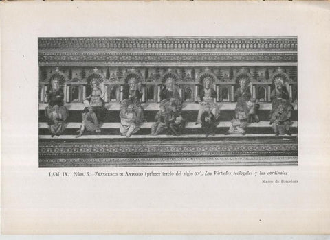 La coleccion Cambo, lamina 09: Francesco di Antonio: Las virtudes teologales y las cardinales