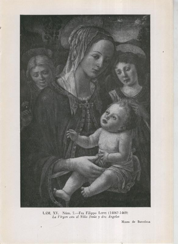 La coleccion Cambo, lamina 15: Fra Filippo Lippi: La Virgen con el niño Jesus