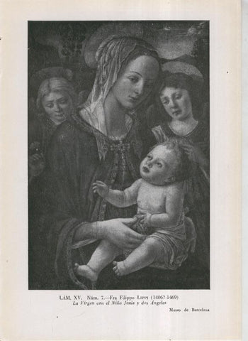 La coleccion Cambo, lamina 15: Fra Filippo Lippi: La Virgen con el niño Jesus