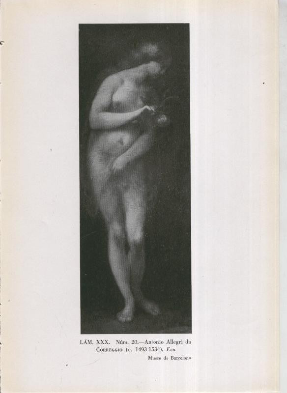 La coleccion Cambo, lamina 30: Antonio Allegri da Correggio: Eva