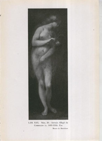 La coleccion Cambo, lamina 30: Antonio Allegri da Correggio: Eva