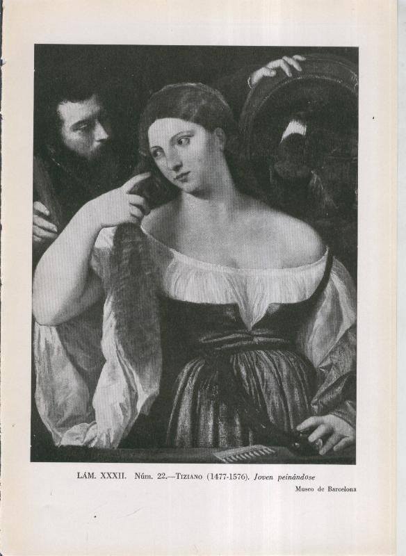 La coleccion Cambo, lamina 32: Tiziano: Joven peinandose