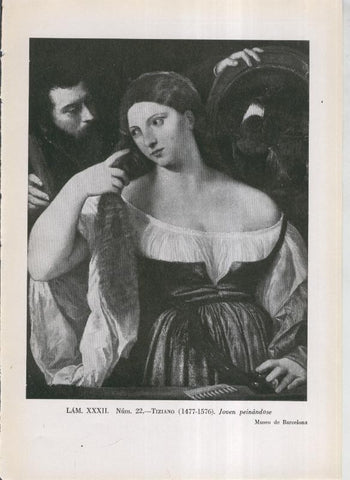 La coleccion Cambo, lamina 32: Tiziano: Joven peinandose