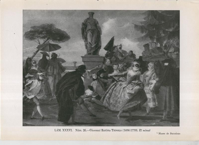 La coleccion Cambo, lamina 36: Giovanni Battista Tiepolo: El minue