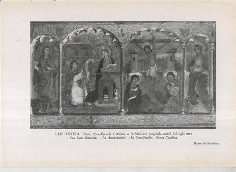 La coleccion Cambo, lamina 38: Escuela catalana o de Mallorca: San Juan Bautista,