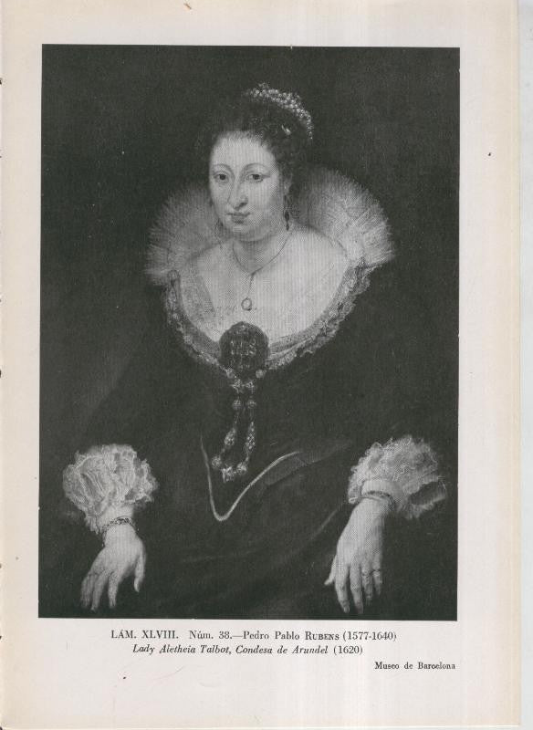 La coleccion Cambo, lamina 48: Pedro Pablo Rubens: Lady Aletheia Talbot, Condesa de Arundel