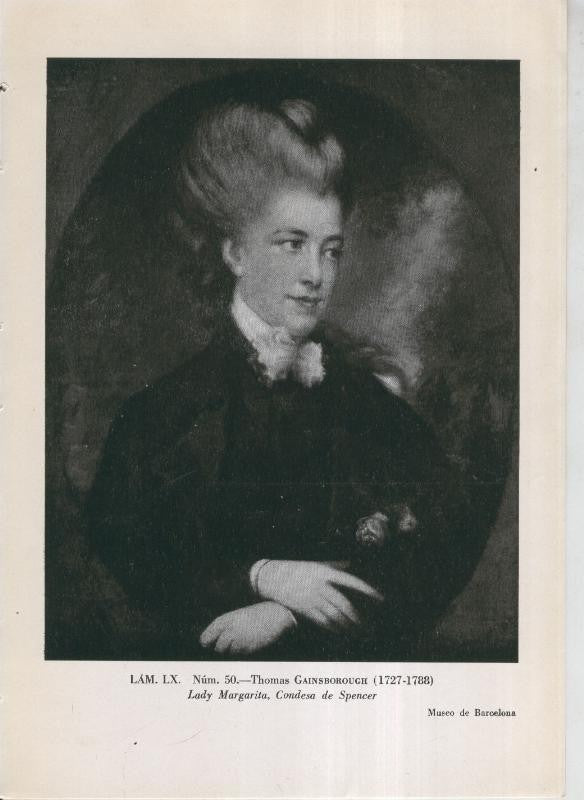 La coleccion Cambo, lamina 60: Thomas Gainsborough: Lady Margarita, condesa de Spencer