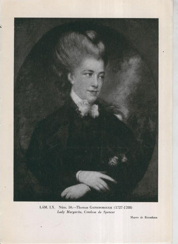 La coleccion Cambo, lamina 60: Thomas Gainsborough: Lady Margarita, condesa de Spencer