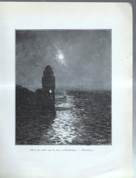 Adrien Hamon: lamina 09: Effet de nuit sur la mer a Collioure