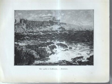 Adrien Hamon: lamina 18: Mer agitee a Collioure