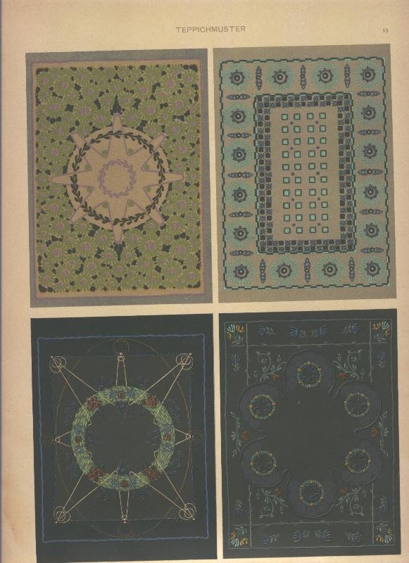 Lamina Decorativa numerada 15 y de cabecera : Teppichmuster