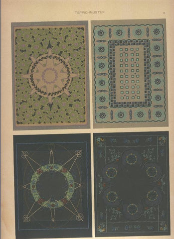 Lamina Decorativa numerada 15 y de cabecera : Teppichmuster
