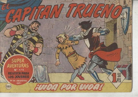 El Capitan Trueno original numero 255: Vida por vida