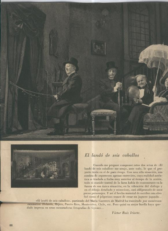 El lando de seis caballos: Teatro Nacional Maria Guerrero