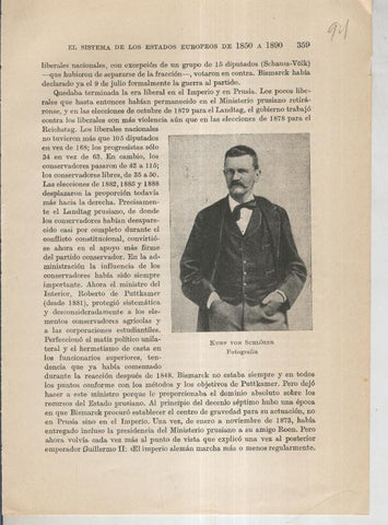 Liberalismo y Nacionalismo 1848-1890: Lamina numerada 94: Fotografia de Kurt Von Schlozer