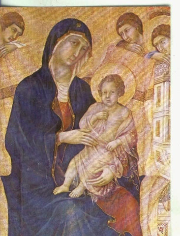 Postal 000802: Arte Gotico: Fragmento de la Maesta de Siena de Duccio de Buoninsegna