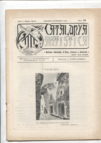 Catalunya Artistica segona epoca numero 23: Un carrer de Vallfogona de Riucorp