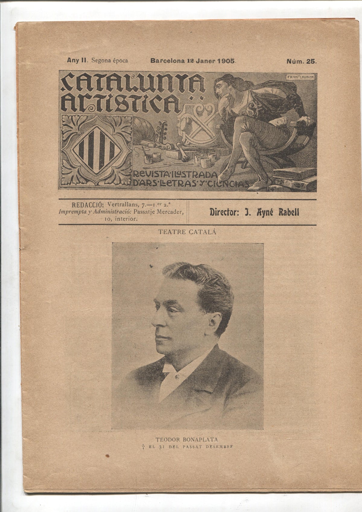 Catalunya Artistica segona epoca numero 25: Teodor Bonaplata