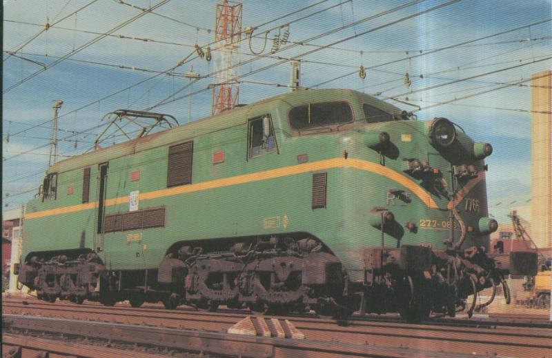 Postal 010882: Locomotora electrica 277-066-7 en Leon 1996