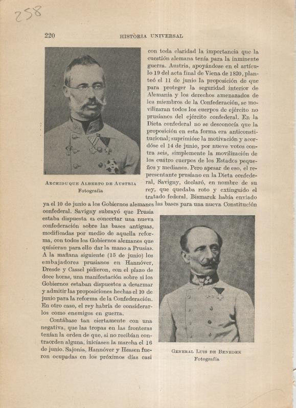 Liberalismo y Nacionalismo 1848-1890: Lamina numerada 258
